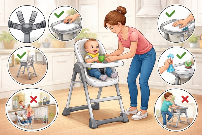 Как безопасно использовать стульчик для кормления - частые ошибки родителей