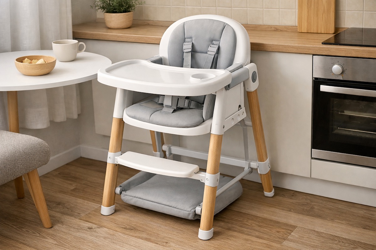 стільчик для годування на маленькій кухні