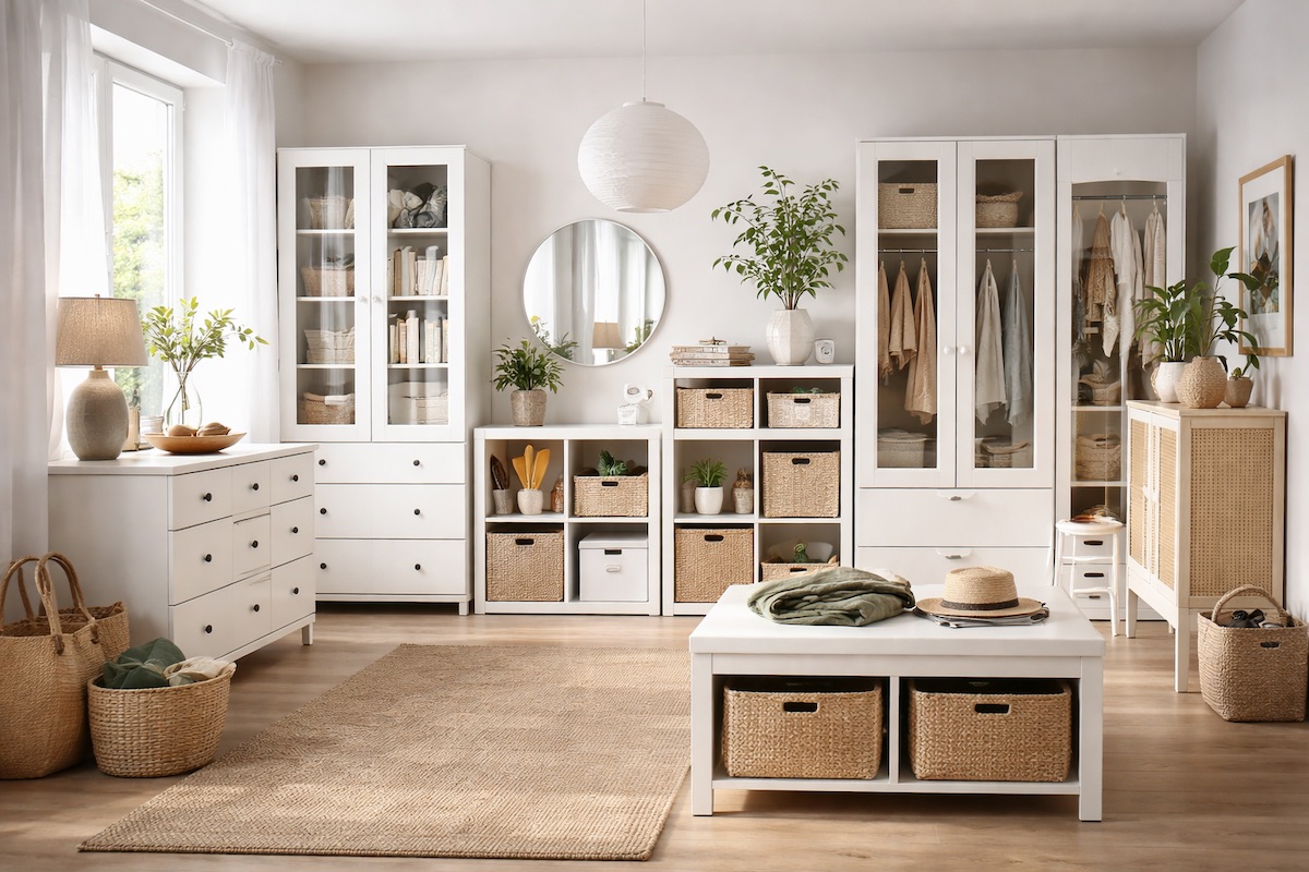 Хранение без сверления стен мебелью ИКЕА