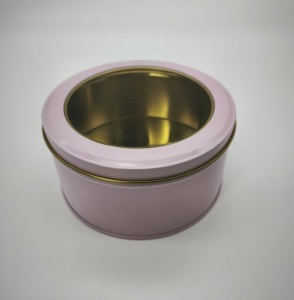 Банка 150г Olens "Віндоу", рожева, кругла, 03660-2