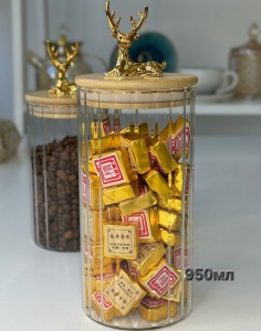 Банка Olens "Прозорий олень", 9*18 см 950 мл , 102-651