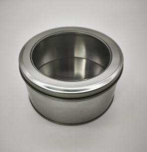 Банка Olens "Віндоу", срібляста, 150г, кругла, 03660-3