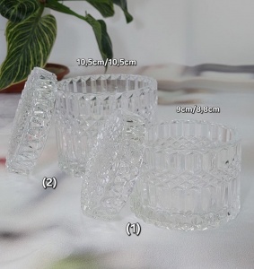 Цукорниця 10,5х10,5 см Olens "Прозоре задзеркалля", велика 102-301