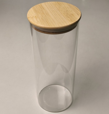Банка скляна з бамбуковою кришкою, Olens "Вежа", 1700мл, 8030-349