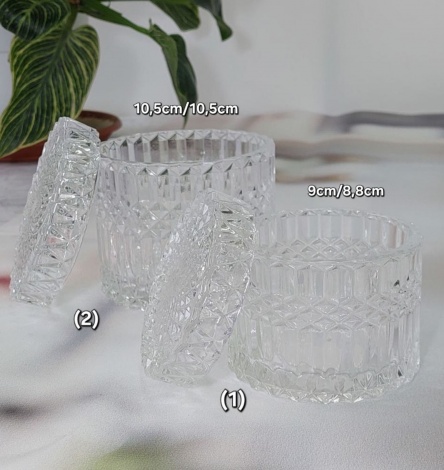 Цукорниця 10,5х10,5 см Olens "Прозоре задзеркалля", велика 102-301