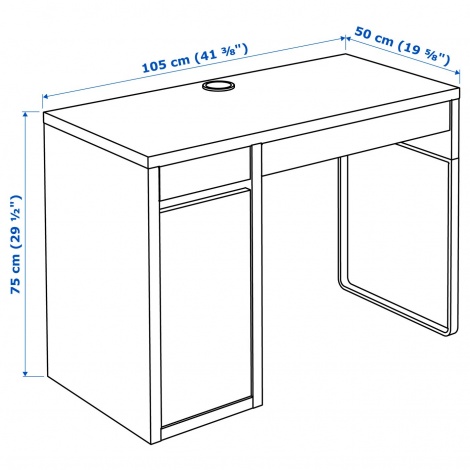 Письменный стол IKEA MICKE белый 802.130.74