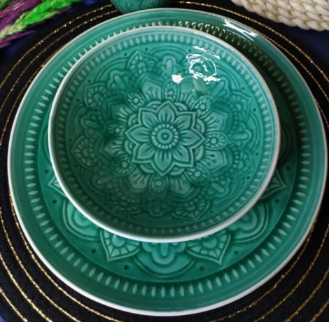 Салатник 17,5см Olens "Зелена Амфітрита", 7953-57
